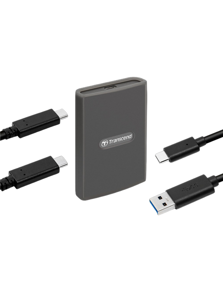Кардридер Transcend TS-RDE2, USB Type-C, USB Type-A, Серый