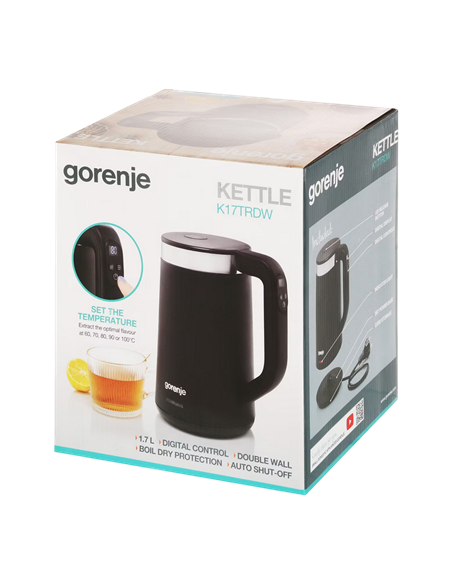 Fierbător electric Gorenje K17TRDW, Negru