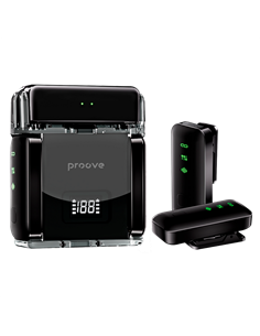 Microfon portabil pentru înregistrare vocală Proove Live, Fără fir, Negru
