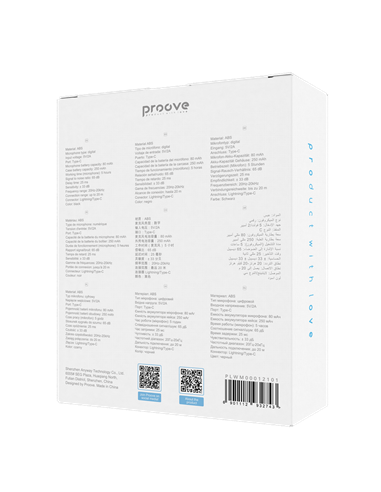 Портативный записывающий микрофон Proove Live, Беспроводной, Черный