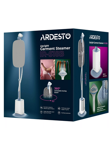 Aparat de călcat cu aburi staționar Ardesto IR-S18B, Alb