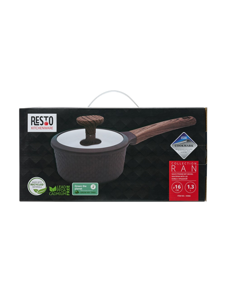 Căuș RESTO 93900, 1,3L, 16cm, Negru