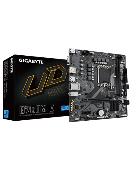 Материнская плата Gigabyte B760M E, LGA1700, Intel B760, Micro-ATX