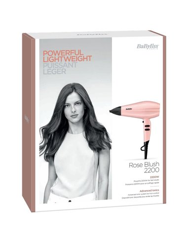 Фен BaByliss Rose Blush 5337PRE, 2200 Вт, Розовый | Чёрный