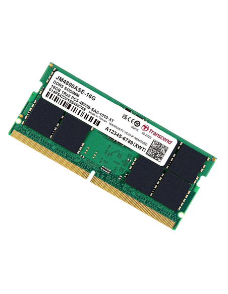 Оперативная память Transcend JetRam, DDR5 SDRAM, 4800 МГц, 16Гб, JM4800ASE-16G Оперативная память Transcend JetRam, DDR5 SDRAM, 4800 МГц, 16Гб, JM4800ASE-16G