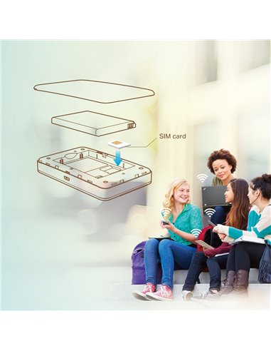 Мобильный Wi‑Fi роутер TP-LINK M7350, 2G, 3G, 4G, Чёрный