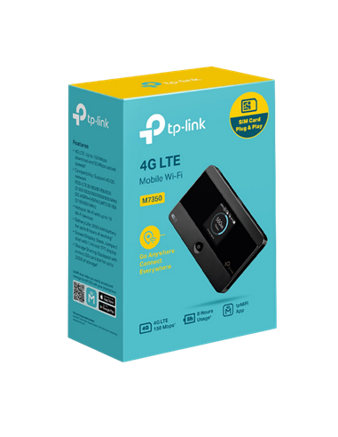 Wi-Fi Router mobil TP-LINK M7350, 2G, 3G, 4G, Negru