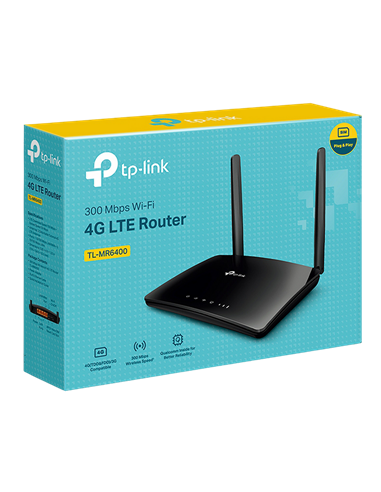 Беспроводной маршрутизатор TP-LINK TL-MR6400, 4G, Чёрный