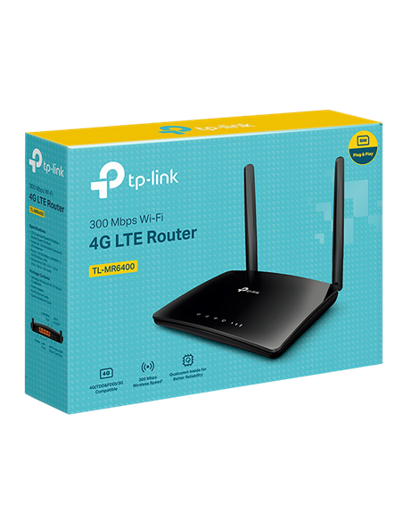 Router fără fir TP-LINK TL-MR6400, 4G, Negru