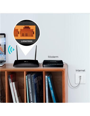 Беспроводной маршрутизатор TP-LINK TL-MR6400, 4G, Чёрный
