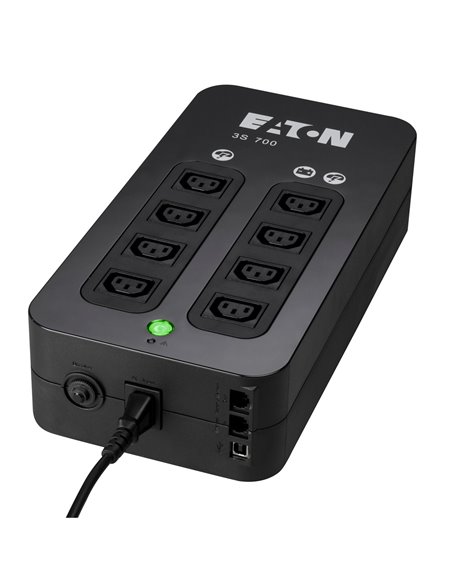 Источник бесперебойного питания Eaton 3S700IEC, Не в сети, 700VA, Башня Источник бесперебойного питания Eaton 3S700IEC, Не в сети, 700VA, Башня