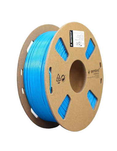 Filament pentru imprimantă 3D Gembird 3DP-PETG1.75-01-B, PETG, Albastru, 1.75 mm, 1 kg
