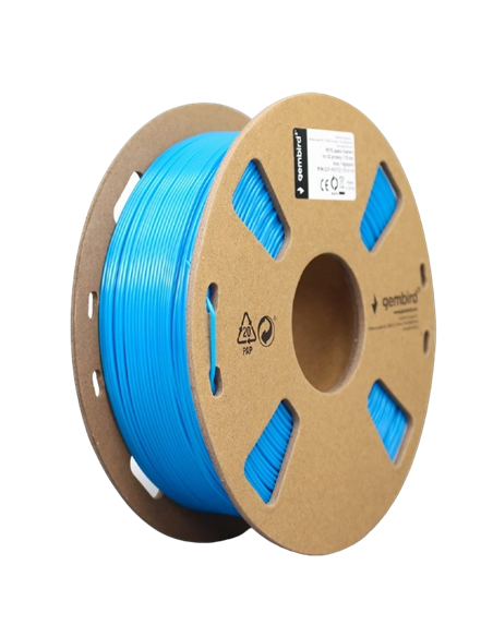 Filament pentru imprimantă 3D Gembird 3DP-PETG1.75-01-B, PETG, Albastru, 1.75 mm, 1 kg