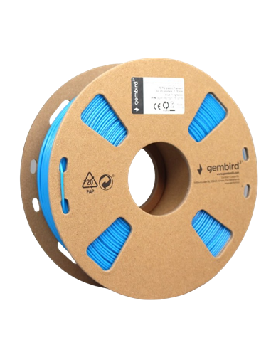 Filament pentru imprimantă 3D Gembird 3DP-PETG1.75-01-B, PETG, Albastru, 1.75 mm, 1 kg