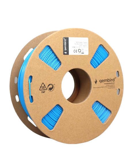 Filament pentru imprimantă 3D Gembird 3DP-PETG1.75-01-B, PETG, Albastru, 1.75 mm, 1 kg