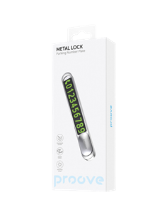 Cartela de parcare Proove Parking Number Plate Metal Lock, Gri inchis 2