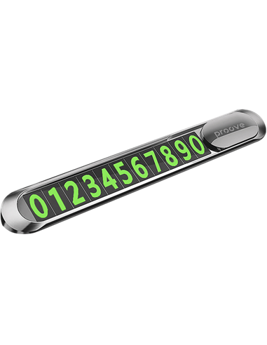 Cartela de parcare Proove Parking Number Plate Metal Lock, Gri inchis