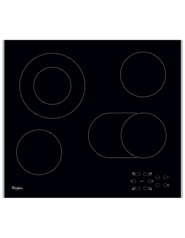 Plita incorporabilă electrică Whirlpool AKT 8210 LX, Negru