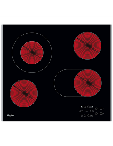 Plita incorporabilă electrică Whirlpool AKT 8210 LX, Negru