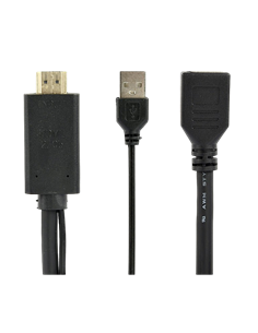 Видеоадаптер Cablexpert A-HDMIM-DPF-01, HDMI (M) - DisplayPort, USB Type-A, 0,1м, Чёрный 2