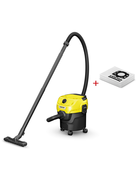 Aspirator Karcher WD 1 + Filtre-saci 2.863-314.0, Galben | Negru