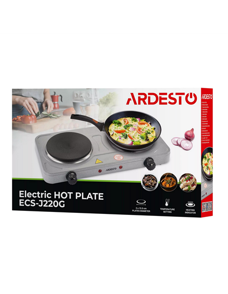 Электрическая настольная плита Ardesto ECS-J220G, Серый