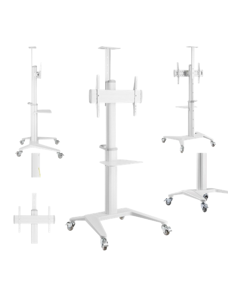 Подставка под телевизор на ножке Gembird TVS-70T-02-W, Белый