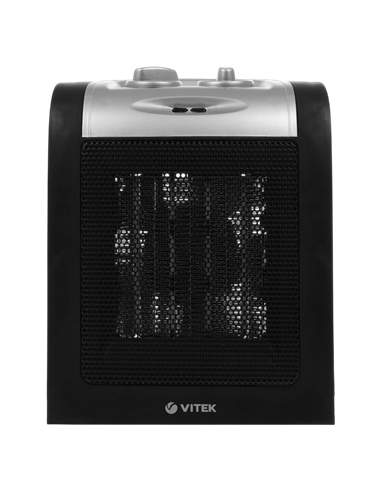 Тепловентилятор VITEK VT-2067, 1800Вт, Чёрный | Серебристый