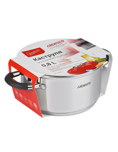 Cratiță Ardesto AR1908CS, 0,8L, 12cm, Oțel inoxidabil