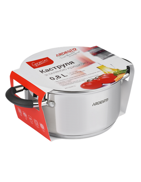 Cratiță Ardesto AR1908CS, 0,8L, 12cm, Oțel inoxidabil