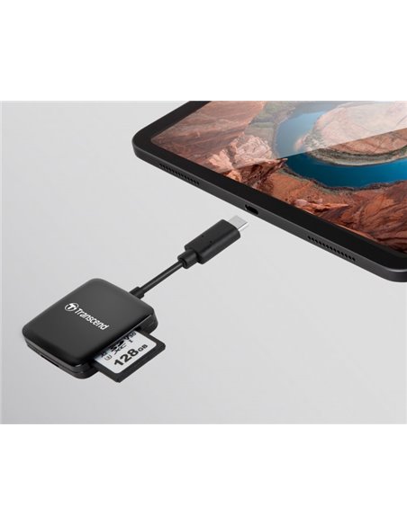 Кардридер Transcend TS-RDC3, USB Type-C, Чёрный