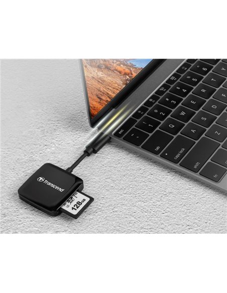 Кардридер Transcend TS-RDC3, USB Type-C, Чёрный