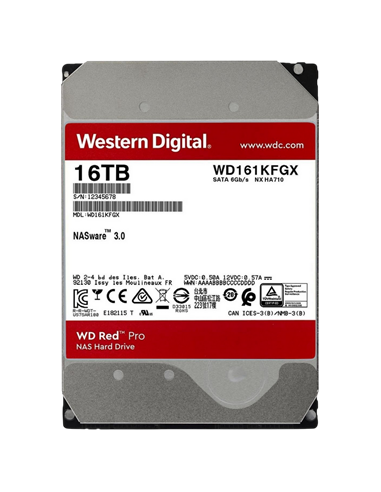 Жесткий диск Western Digital WD Red Pro, 3.5", 16 ТБ <WD161KFGX>