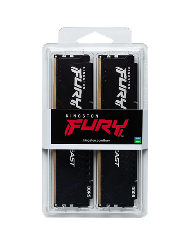 Оперативная память Kingston FURY Beast, DDR5 SDRAM, 5600 МГц, 64Гб, KF556C36BBEK2-64
