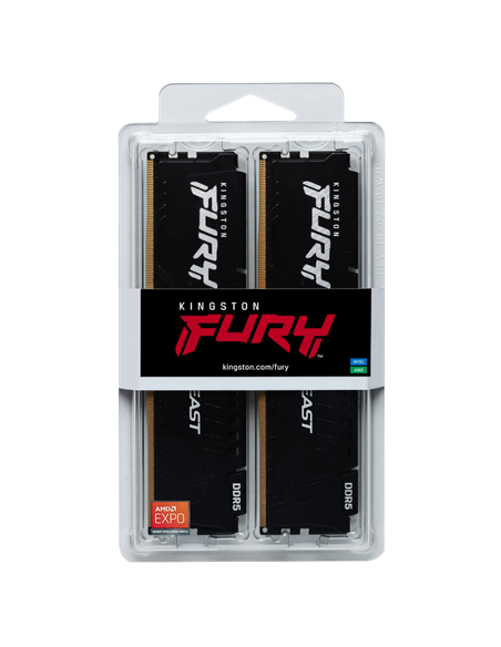 Memorie RAM Kingston FURY Beast, DDR5 SDRAM, 5600 MHz, 64GB, KF556C36BBEK2-64