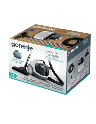 Пылесос Gorenje VCEA01GACWCY, Белый | Черный