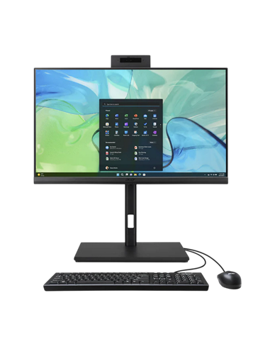 Computer All-in-One Acer Veriton VZ4724GT, 23,8", Intel Core i3-13100, 8GB/512GB, Fără SO, Negru