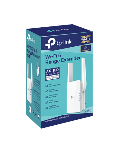 Amplificator de semnal Wi‑Fi TP-LINK RE605X, 574 Mbps, 1201 Mbps, Alb