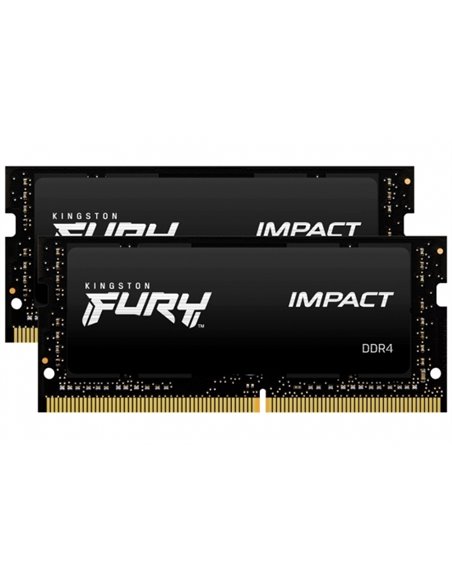 Оперативная память Kingston FURY Impact, DDR4 SDRAM, 3200 МГц, 16Гб, KF432S20IBK2/16