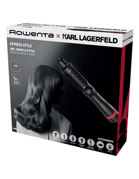 Фен-щётка Rowenta CF635LF0, 800Вт, Чёрный