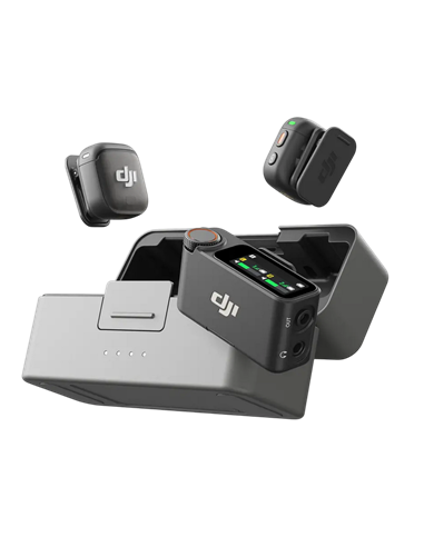 Портативный записывающий микрофон DJI Mic 3 (2 TX + 1 RX + Charging Case), Беспроводной, Черный