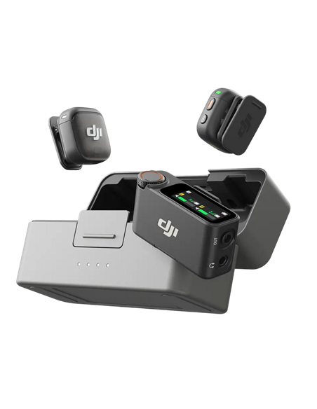 Портативный записывающий микрофон DJI Mic 3 (2 TX + 1 RX + Charging Case), Беспроводной, Черный
