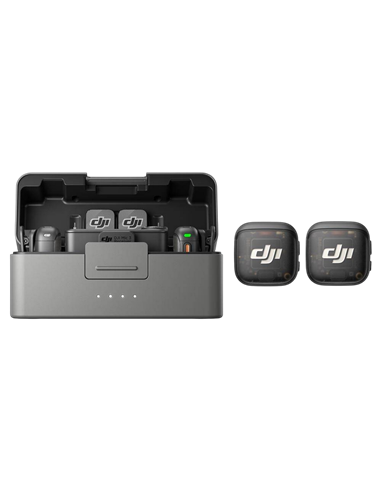 Портативный записывающий микрофон DJI Mic 3 (2 TX + 1 RX + Charging Case), Беспроводной, Черный