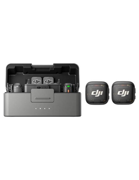 Портативный записывающий микрофон DJI Mic 3 (2 TX + 1 RX + Charging Case), Беспроводной, Черный