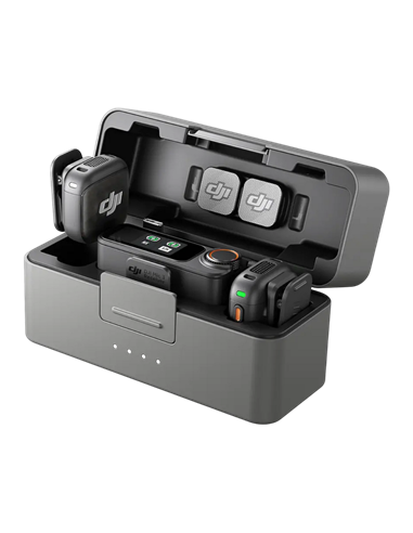 Портативный записывающий микрофон DJI Mic 3 (2 TX + 1 RX + Charging Case), Беспроводной, Черный