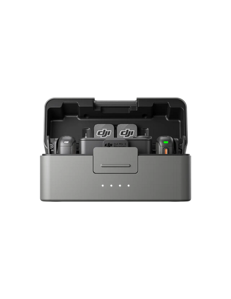 Портативный записывающий микрофон DJI Mic 3 (2 TX + 1 RX + Charging Case), Беспроводной, Черный