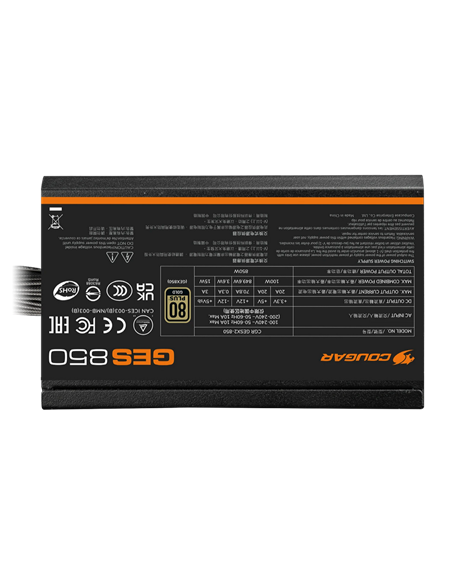 Sursă Alimentare PC Cougar Power GES 850, 850W, ATX, Nemodular