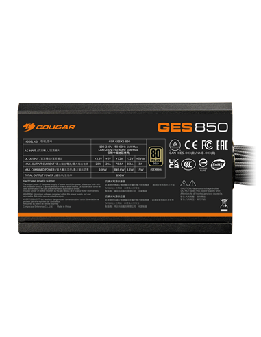 Sursă Alimentare PC Cougar Power GES 850, 850W, ATX, Nemodular