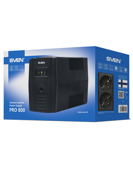 Источник бесперебойного питания SVEN Pro 800, Линейно-интерактивный, 800VA Источник бесперебойного питания SVEN Pro 800, Линейно-интерактивный, 800VA