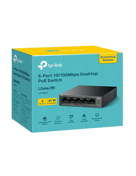 Comutator PoE TP-LINK LS105LP, 4x IEEE 802.3af